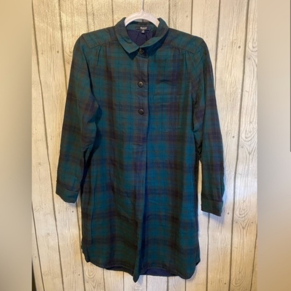 Madewell Latitude Shirtdress in Alma Plaid - Picture 3 of 5